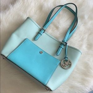 MICHAEL Kors | blue color block leather bag